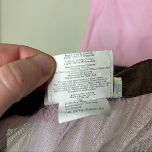 Pottery Barn Kids Pink and Brown Tutu Apron OS - Picture 4 of 5
